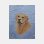 Goldener Retriever-Fleece-Decke Fleecedecke (Vorderseite)
