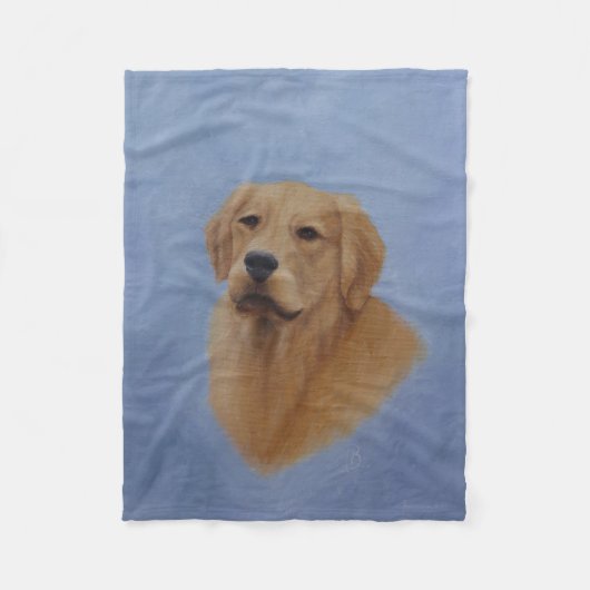 Goldener Retriever-Fleece-Decke Fleecedecke (Vorderseite)