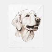 Goldener Retriever Fleecedecke (Vorderseite)