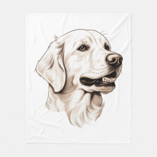 Goldener Retriever Fleecedecke