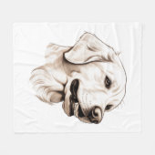 Goldener Retriever Fleecedecke (Vorderseite (Horizontal))