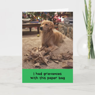 Goldener Retriever für seinen grievances Urlaub Karte