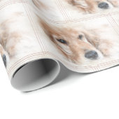 Goldener Retriever Geschenkpapier (Rolleneckpunkt)