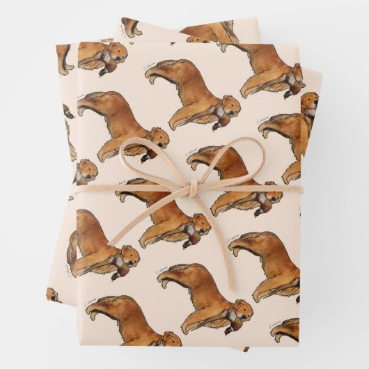 Goldener Retriever Geschenkpapier Set (Beispiel)