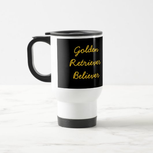 Goldener Retriever-Gläubiger-Tasse Reisebecher (Links)