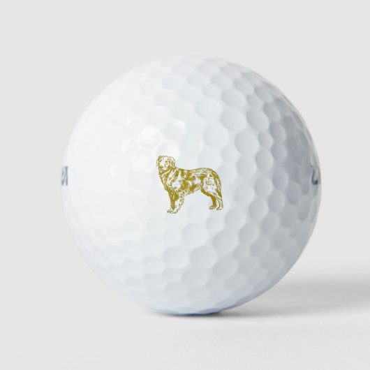 Goldener Retriever - Gold Golfball (Vorderseite)