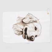 Goldener Retriever Golfhandtuch (Horizontal)