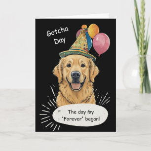 Goldener Retriever Gotcha-Tag-Feier Karte