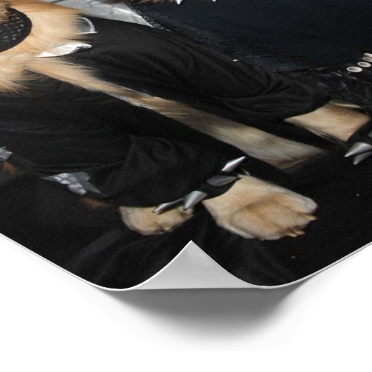 Goldener Retriever Goth Style Poster (Ecke)