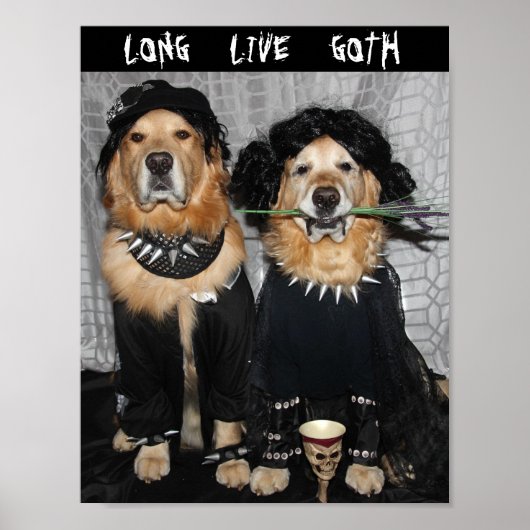 Goldener Retriever Goth Style Poster (Vorne)