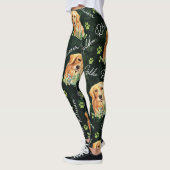 Goldener Retriever-Hund, Eukalyptus-Blätter, Leggings (Links)