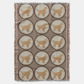 Goldener Retriever-HundeAbzeichen-Muster Decke (Vorderseite Vertikal)