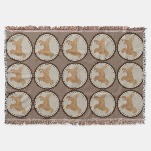 Goldener Retriever-HundeAbzeichen-Muster Decke (Vorderseite)