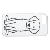 Goldener Retriever-HundeCartoon Case-Mate iPhone Hülle (Rückseite (Horizontal))