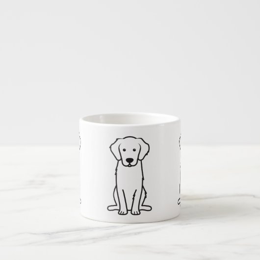 Goldener Retriever-HundeCartoon Espressotasse (Vorderseite)