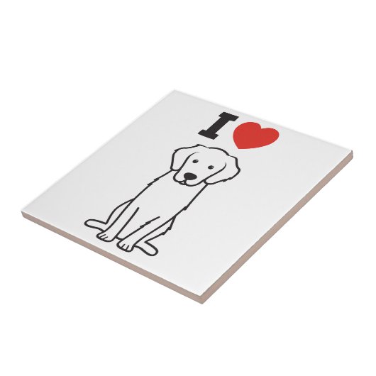 Goldener Retriever-HundeCartoon Fliese (Seite)