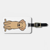Goldener Retriever-HundeCartoon Gepäckanhänger (Vorderseite horizontal)