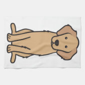 Goldener Retriever-HundeCartoon Geschirrtuch (Horizontal)
