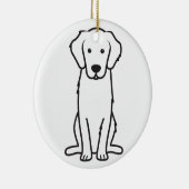 Goldener Retriever-HundeCartoon Keramikornament (Rechts)