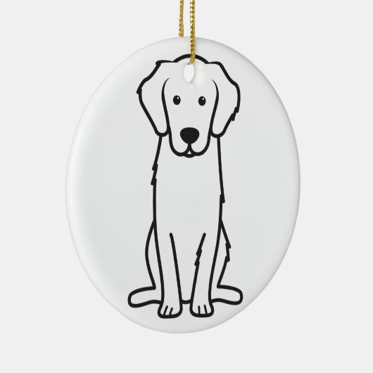 Goldener Retriever-HundeCartoon Keramikornament (Rechts)