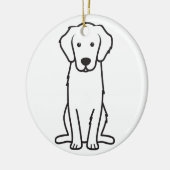 Goldener Retriever-HundeCartoon Keramikornament (Links)