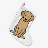 Goldener Retriever-HundeCartoon Kleiner Weihnachtsstrumpf (Vorderansicht (hängend))