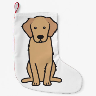 Goldener Retriever-HundeCartoon Kleiner Weihnachtsstrumpf