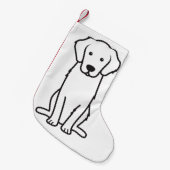 Goldener Retriever-HundeCartoon Kleiner Weihnachtsstrumpf (Vorderansicht (hängend))
