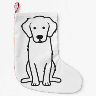 Goldener Retriever-HundeCartoon Kleiner Weihnachtsstrumpf