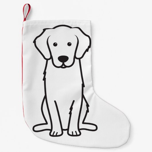 Goldener Retriever-HundeCartoon Kleiner Weihnachtsstrumpf (Vorderseite)