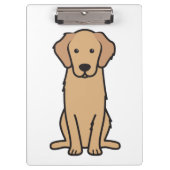 Goldener Retriever-HundeCartoon Klemmbrett (Vorderseite)