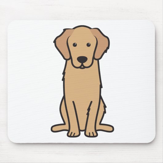 Goldener Retriever-HundeCartoon Mousepad (Vorne)
