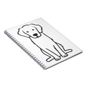Goldener Retriever-HundeCartoon Notizblock (Rechte Seite)