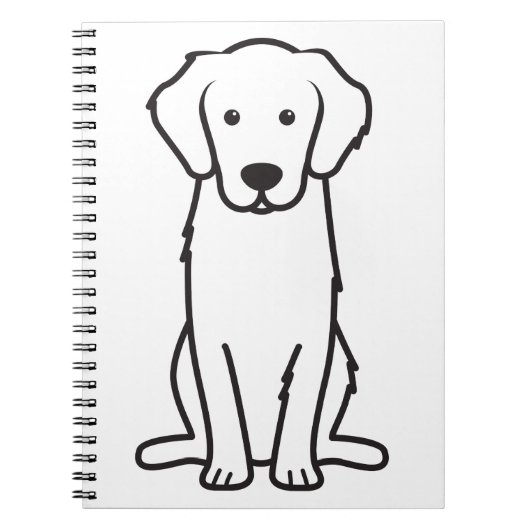 Goldener Retriever-HundeCartoon Notizblock (Vorderseite)