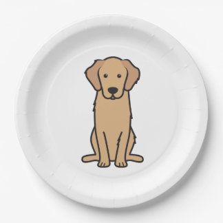 Goldener Retriever-HundeCartoon Pappteller