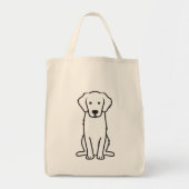 Goldener Retriever-HundeCartoon Tragetasche (Vorne)