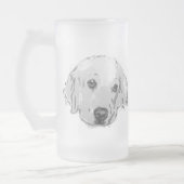 Goldener Retriever-Hundemattierte Tasse (Links)