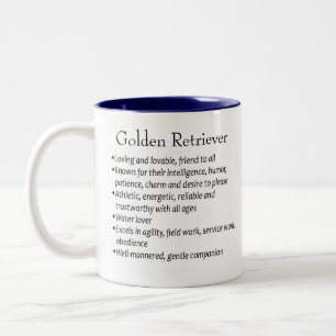 Goldener Retriever-Hundezucht-Tasse Zweifarbige Tasse