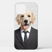 Goldener Retriever im Business Anzug Case-Mate iPhone Hülle (Rückseite)