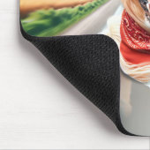 Goldener Retriever im Fenster des Autos Mousepad (Ecke)