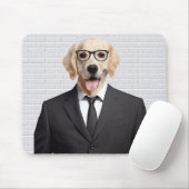 goldener Retriever im geschäftlichen Anzug Mousepad (Mit Mouse)