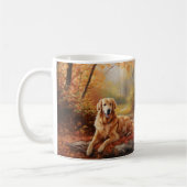Goldener Retriever im Herbst Leaves Inspiriert Kaffeetasse (Links)