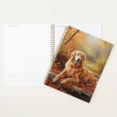 Goldener Retriever im Herbst Leaves Inspiriert Planer (Anzeige)