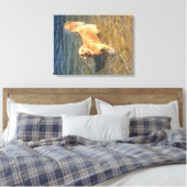 Goldener Retriever im Ozean Leinwanddruck (Insitu (Schlafzimmer))