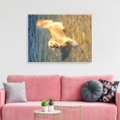 Goldener Retriever im Ozean Leinwanddruck (Insitu (Wohnzimmer))