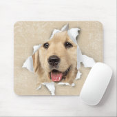 Goldener Retriever im Papierloch Mousepad (Mit Mouse)