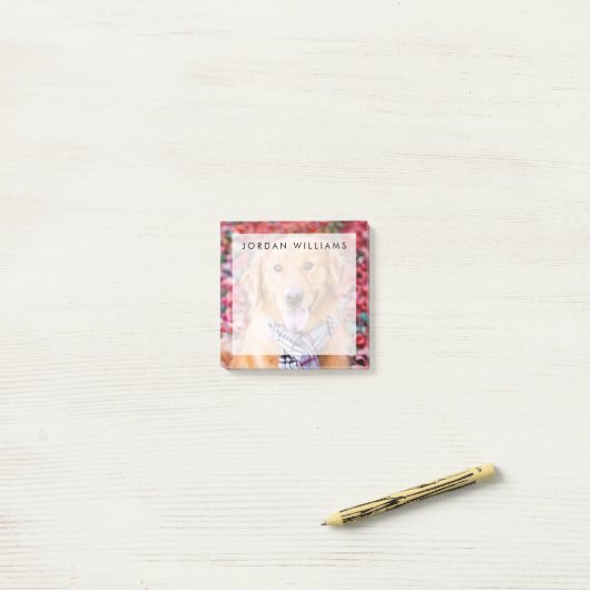 Goldener Retriever im Scarno Post-it Klebezettel (Auf Schreibtisch)