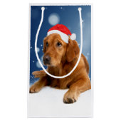 Goldener Retriever im Schnee Weihnachten Kleine Geschenktüte (Vorderseite)