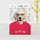 Goldener Retriever im T - Shirt Karte (Gelbe Blume)