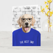 Goldener Retriever im T - Shirt Karte (Gelbe Blume)